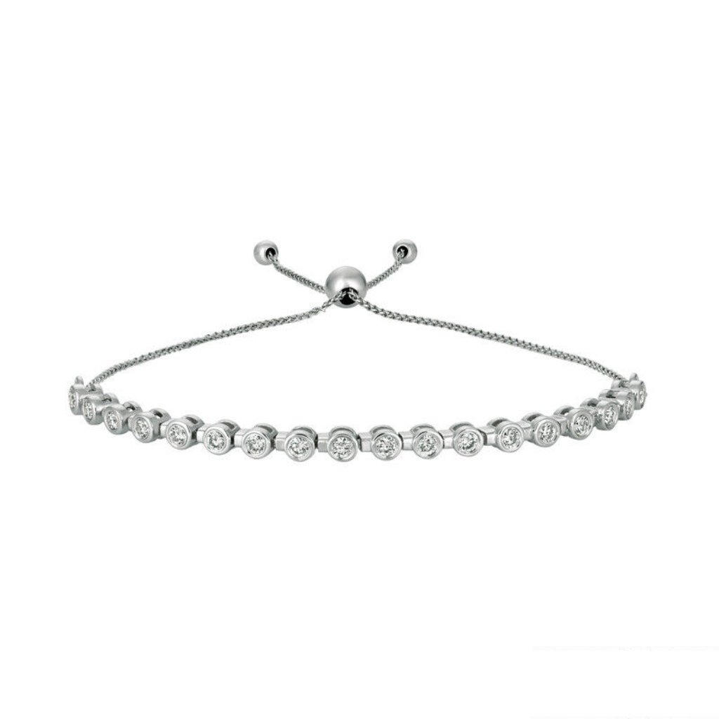0.75 Carat Diamond Bolo Bezel Set Bracelet
